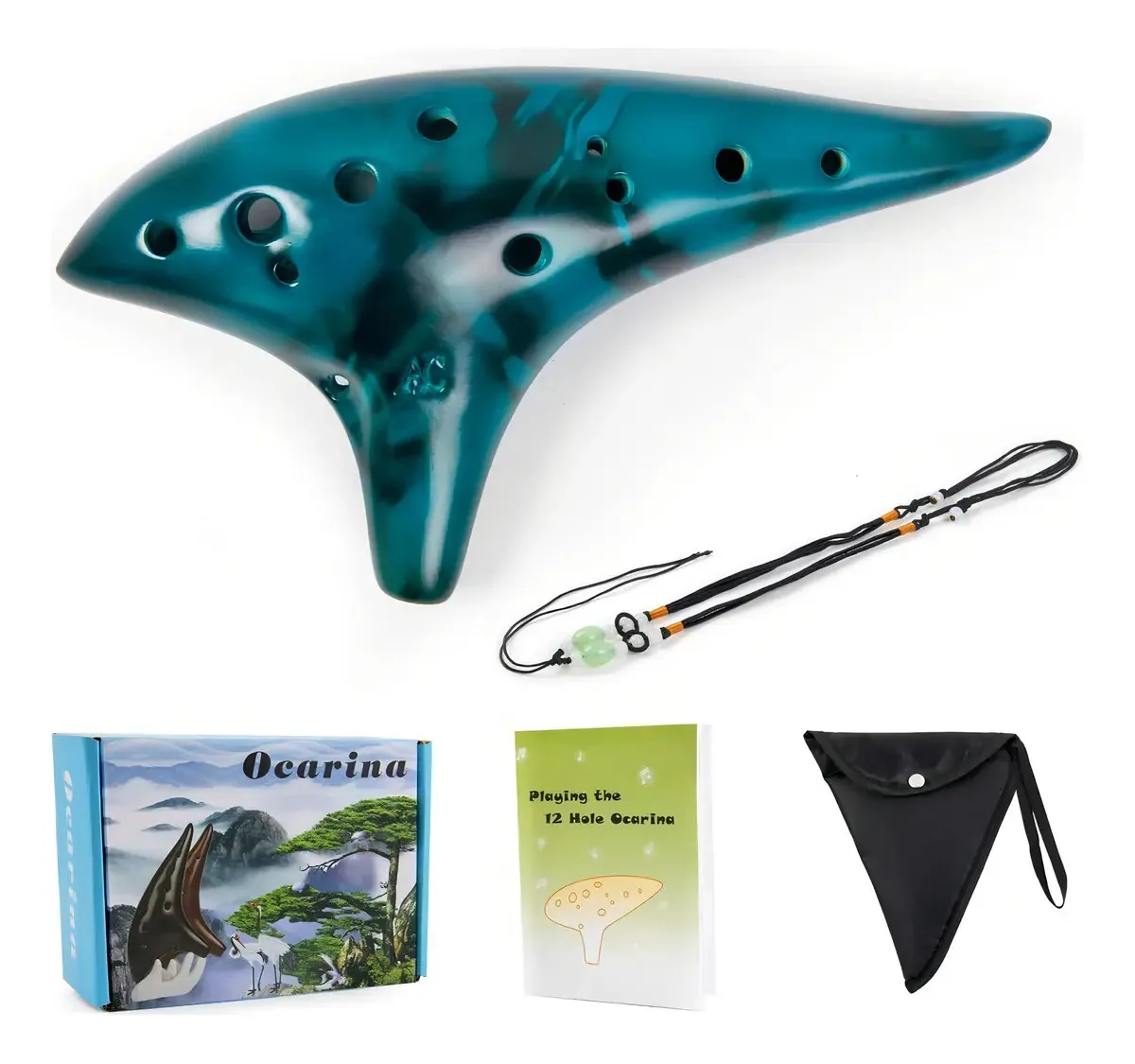 Ocarina, instrumento musical Ocarina Cerâmica Alto C de 12 Tons