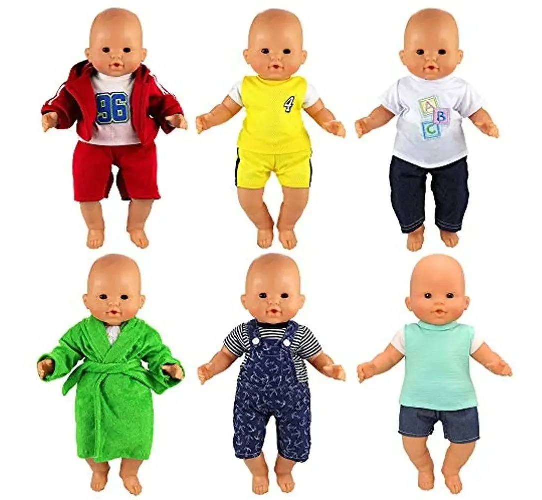 Barwa Boy Doll Clothes 6 conjuntos Boy Doll Clothes Daily Ca