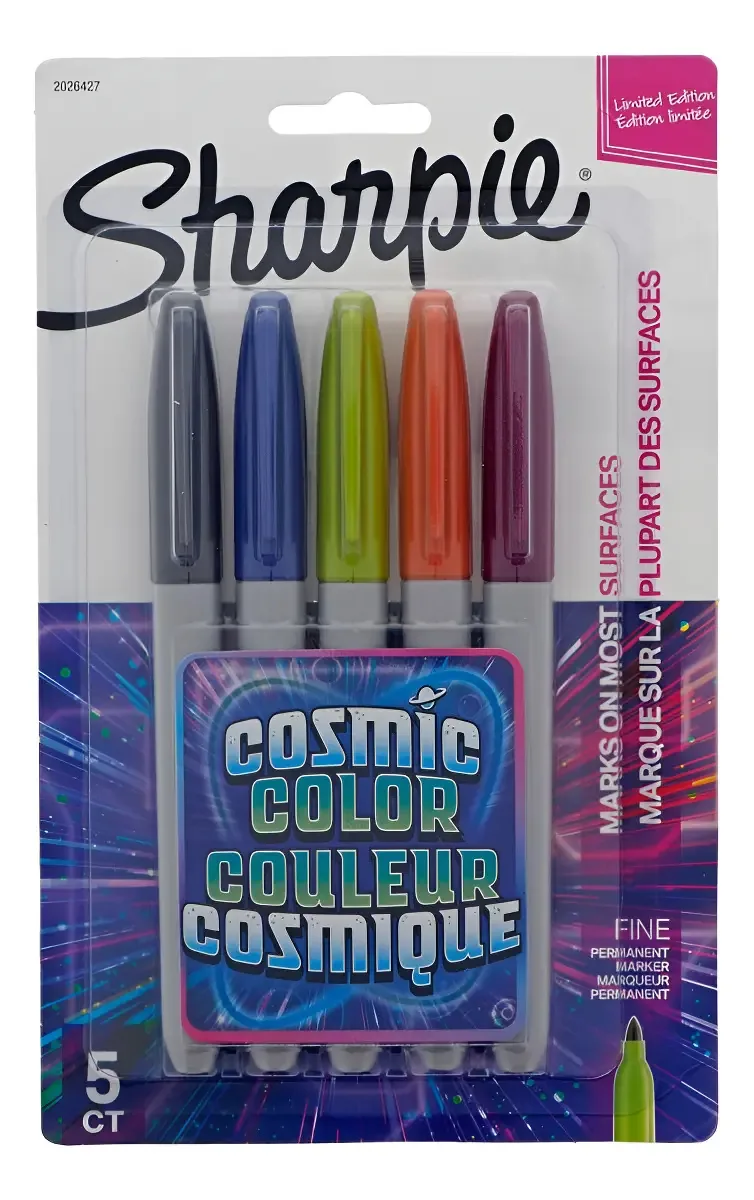 Marcadores Cosmic Sharpie, pacote com 5