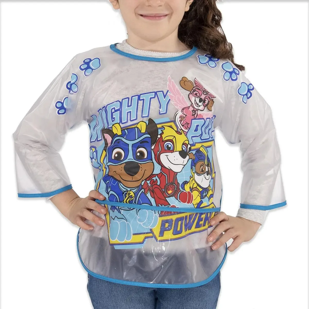 Sybel Avental de Arte para Crianças com Mangas Longas e 1 Bolso. Ideal para Assar, Comer, Artes e Trabalhos Manuais. Lavável e Impermeável Tamanho Único para Crianças de 2 a 8 Anos Nickelodeon...