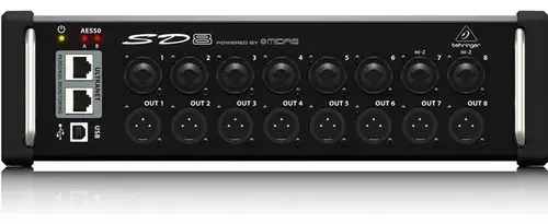Behringer Sd8 Medusa Snake Digital 8 pré-amplificadores 8 saídas XLR