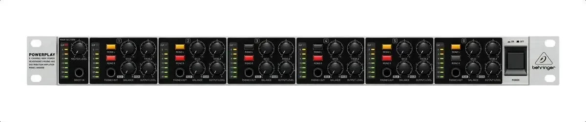 Amplificador de áudio Behringer HA6000 preto/prata