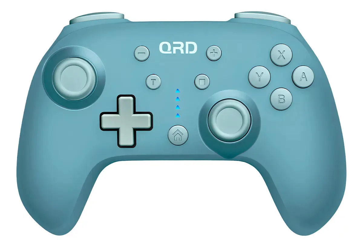 Controle Sem Fio Para Nintendo Switch 2/ Nintendo Switch 1 Oled Lite Pc Joystick QRD E5 Para Ios Android Azul