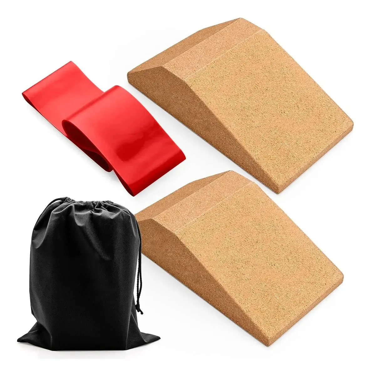 Calços Antiderrapantes Para Agachamentos Com Bolsa De Armazenamento