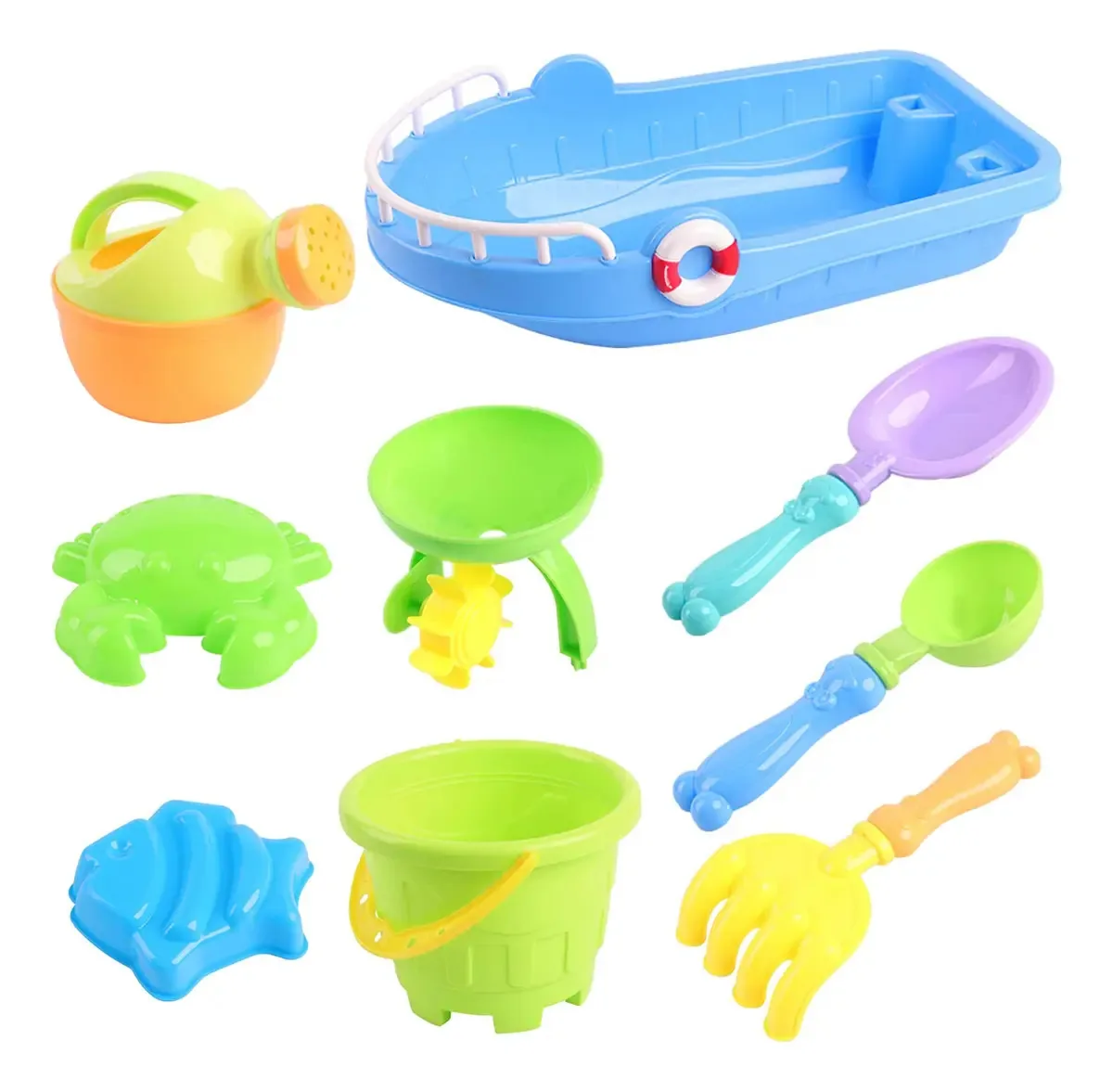 Conjunto de 9 Peças de Brinquedos de Areia para Praia -- Moldes de Areia B Bangcool Pás, Colheres, Pás de Verão para Crianças e Adultos (Cor Aleatória)