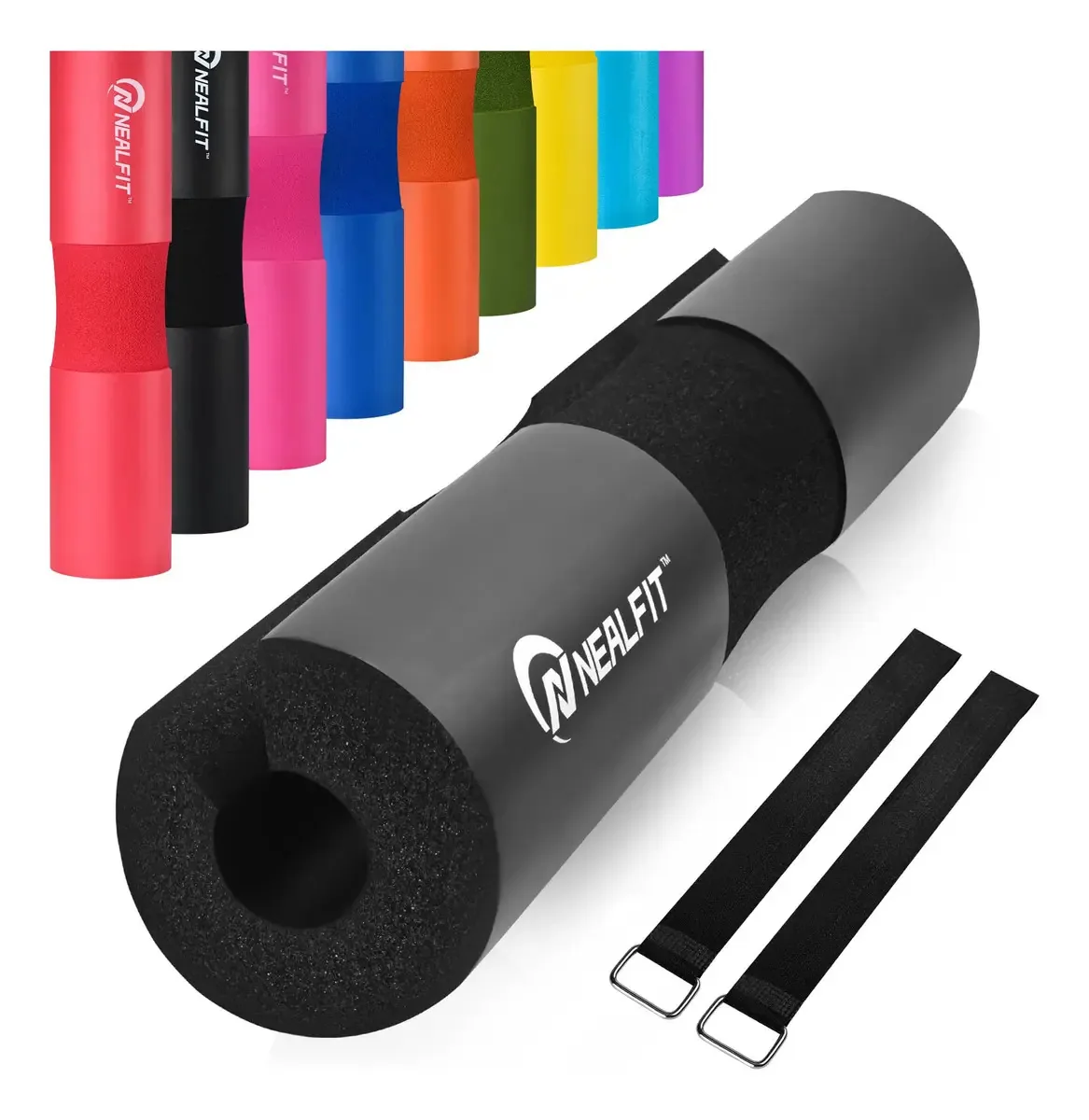 Almofada de agachamento Nealfit para agachamentos, Almo. Cor Preto