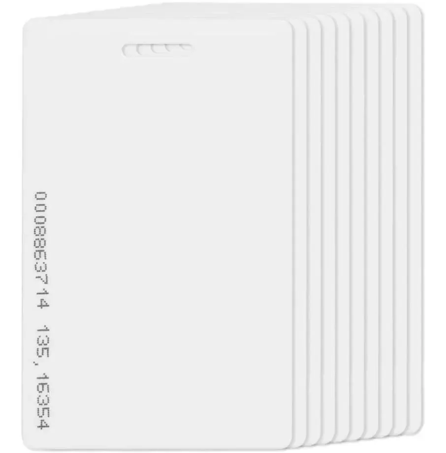 Cartão de Acesso RFID Apenas Leitura/Cartão de Controle de Entrada de Porta de Proximidade/Cartão Branco Fino Apenas Leitura Leitor de Cartões para Frequência 125k (10 Peças)