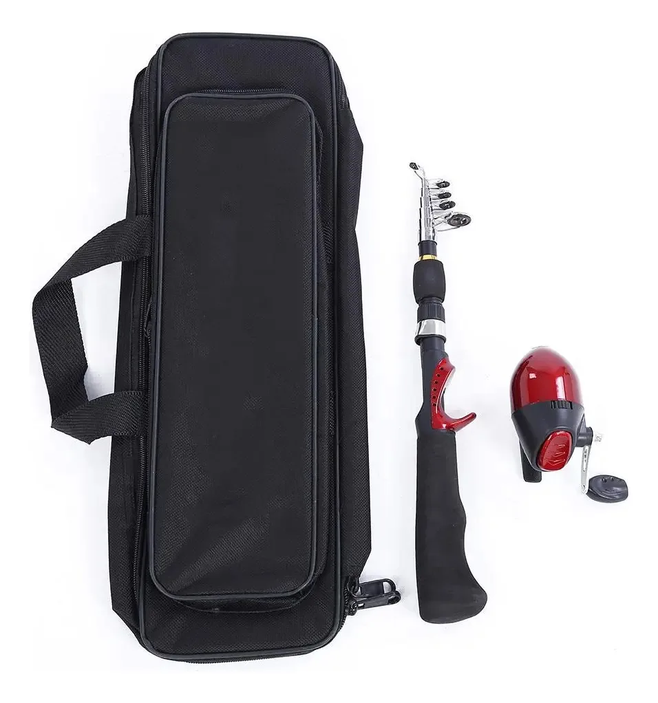 Vgeby1 - Conjunto de Vara de Pesca Telescópica (Vara de Pesca + Carretel de Pesca + Bolsa de Armazenamento) (#2)