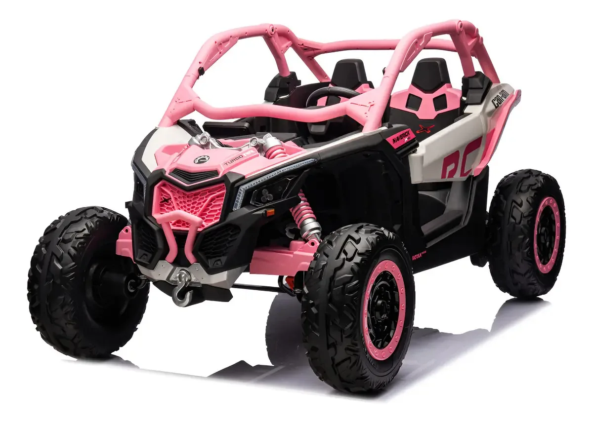 Can-am Dkca001, montável elétrico para crianças, 4 motores, 24w, rosa