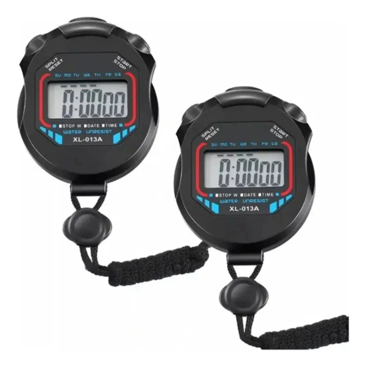 Conjunto Douad de 2 cronômetros digitais profissionais para esportes, temporizador multifuncional com alarme e resistente à água, ideal para treinadores e atletas