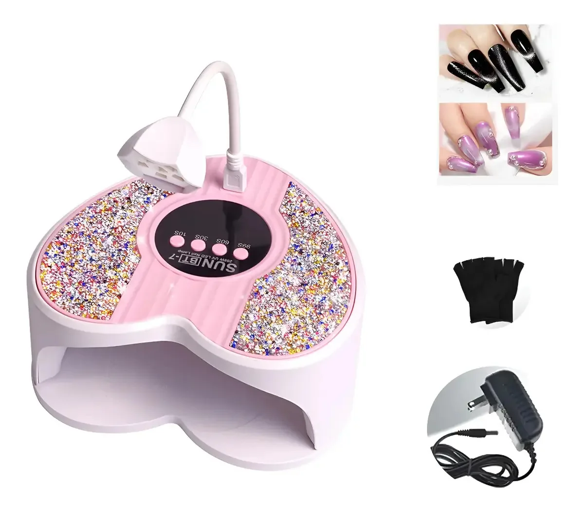 Lâmpada de unhas Lejfuxjj Lâmpada de unhas 288w Lâmpada de unhas UV
