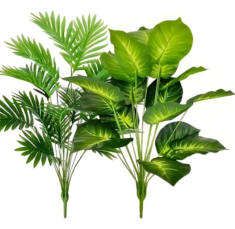 Folha de palmeira artificial decorativa Lejfuxjj 2p e plantas Monstera