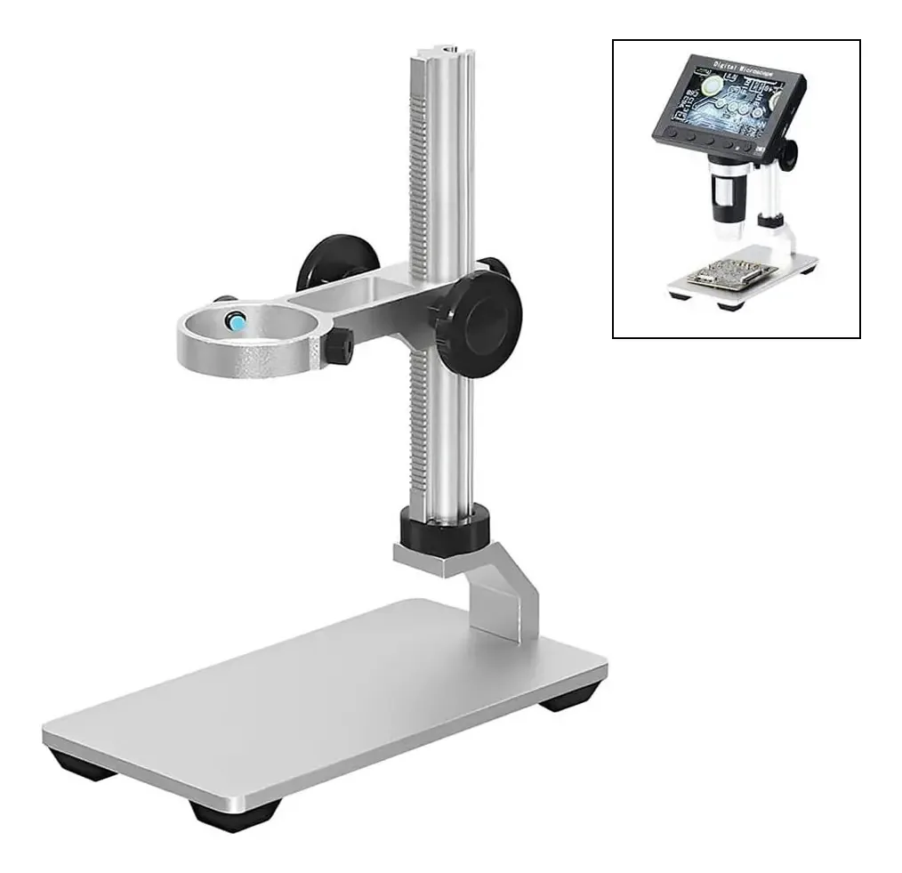 Suporte de liga de alumínio para microscópios USB/digitais