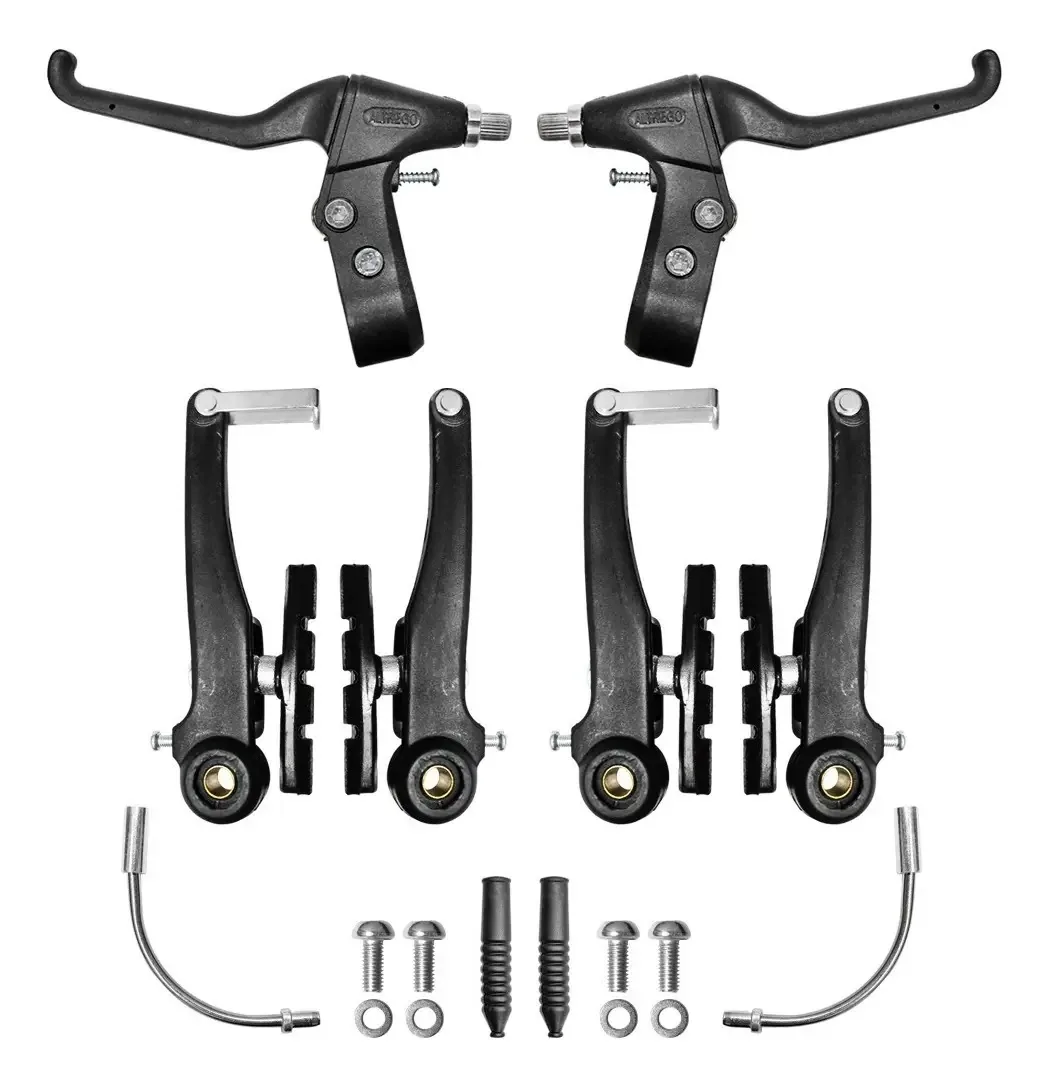 Conjunto completo de freios para bicicleta de aço plastificado V-Brake