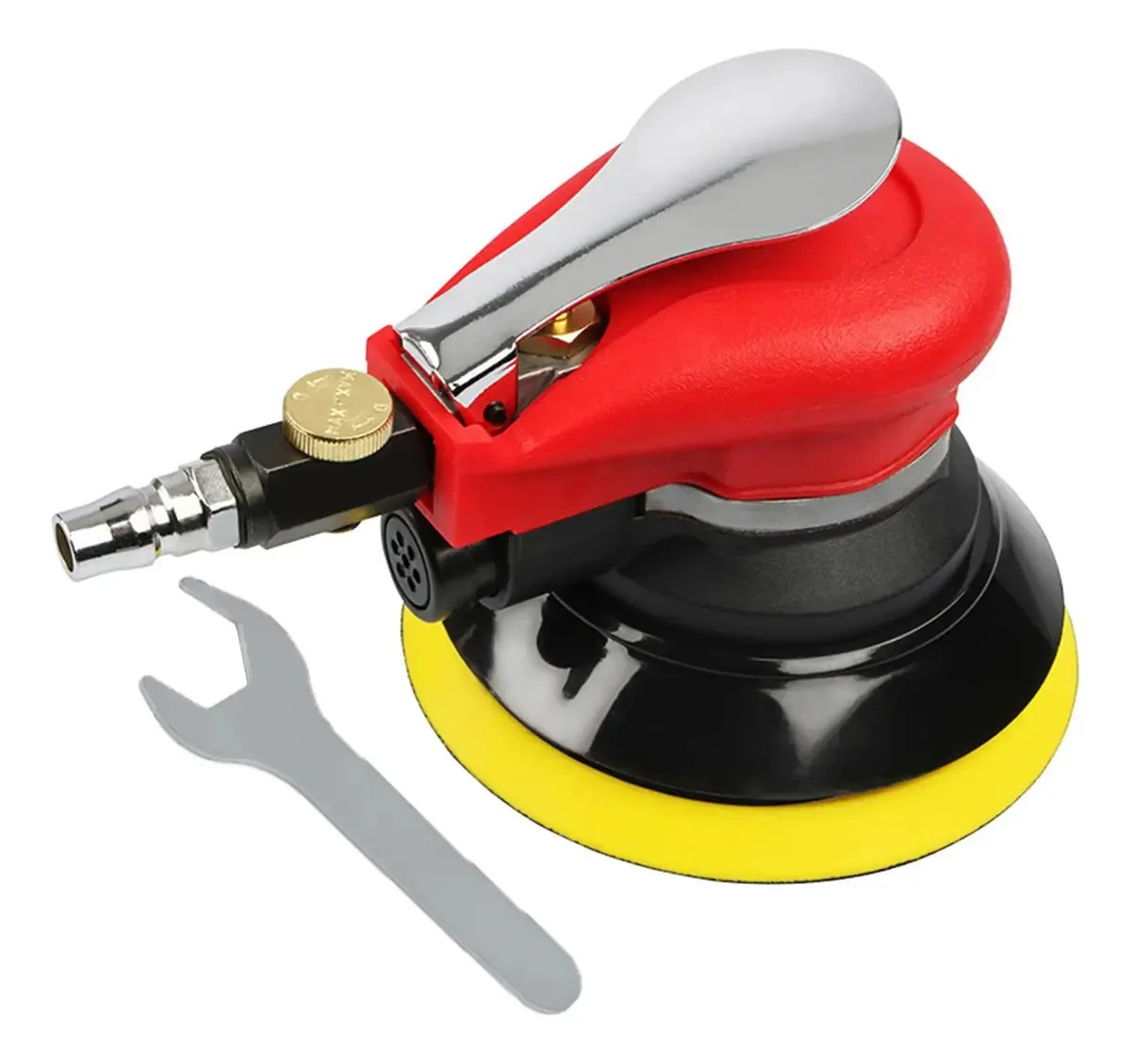 Lixadeira orbital pneumática de 6 polegadas e 13500 rpm para carros e móveis
