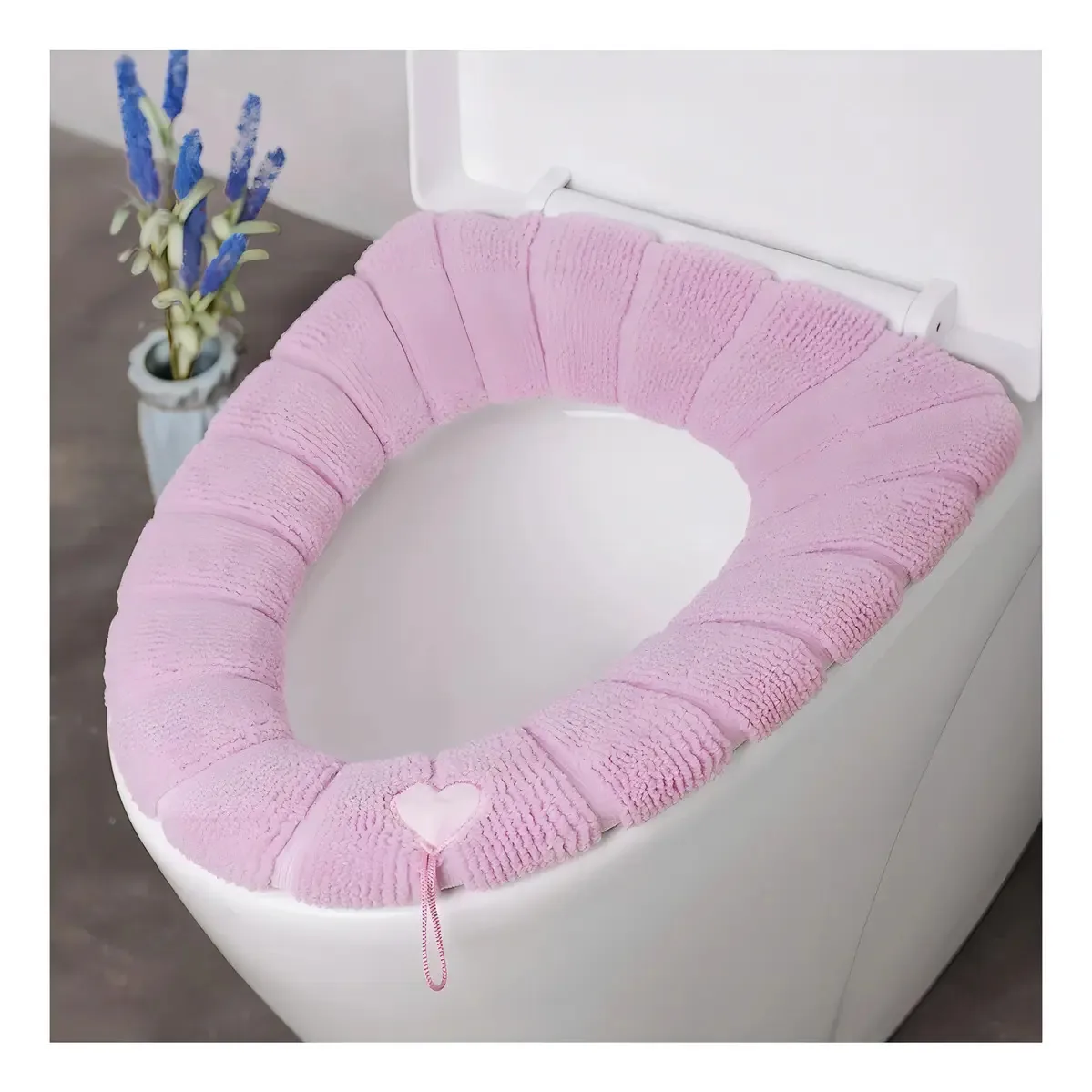 4pcs Tampas De Assento Laváveis E Quentes Tampas De Cor Pink-solid Color