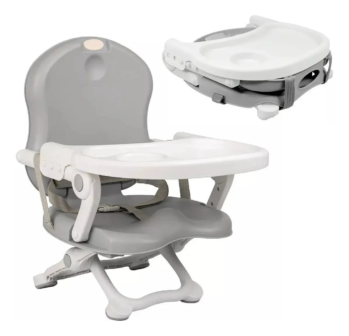 Cadeira de jantar baixa dobrável Periquera para bebê, cor cinza 03