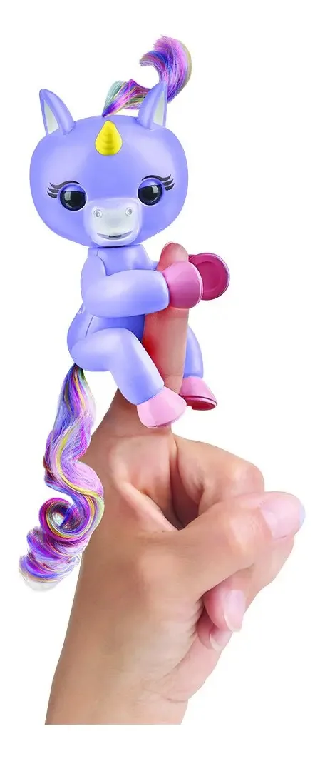 Brinquedo de unicórnio Fingerlings, roxo
