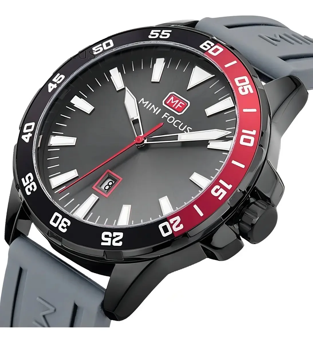 Relógios impermeáveis luminosos Mini Focus Calendar Grey Strap