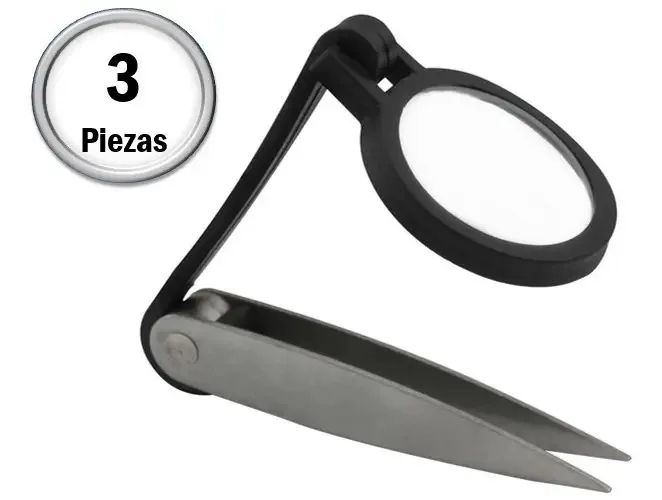 3 lupas com clipe de lente 5x de 28 mm