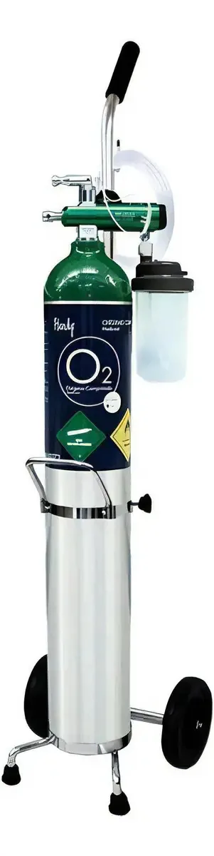 KIT-ME Tanque de Oxigênio Portátil de 680 L com Acessórios Handy Cor Verde Escuro