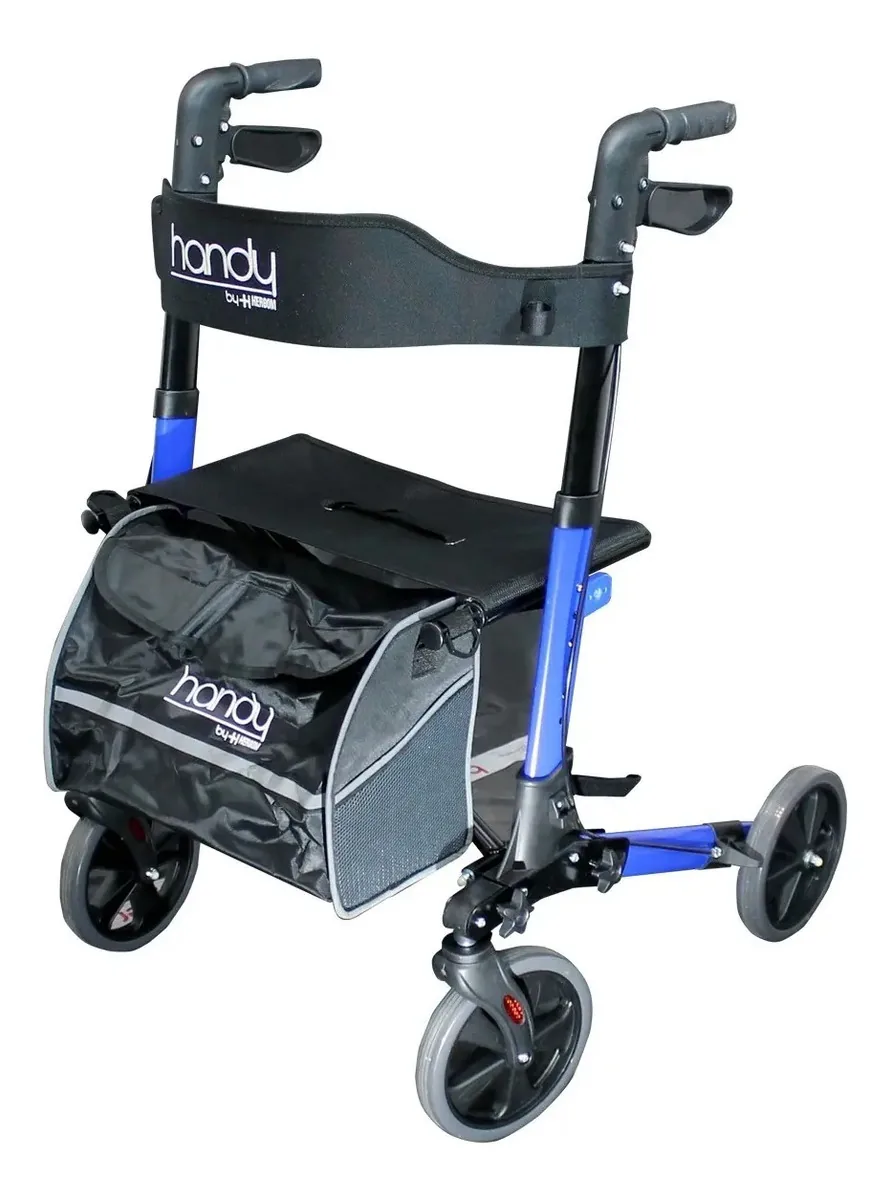 Andador ortopédico dobrável azul para adultos/idosos