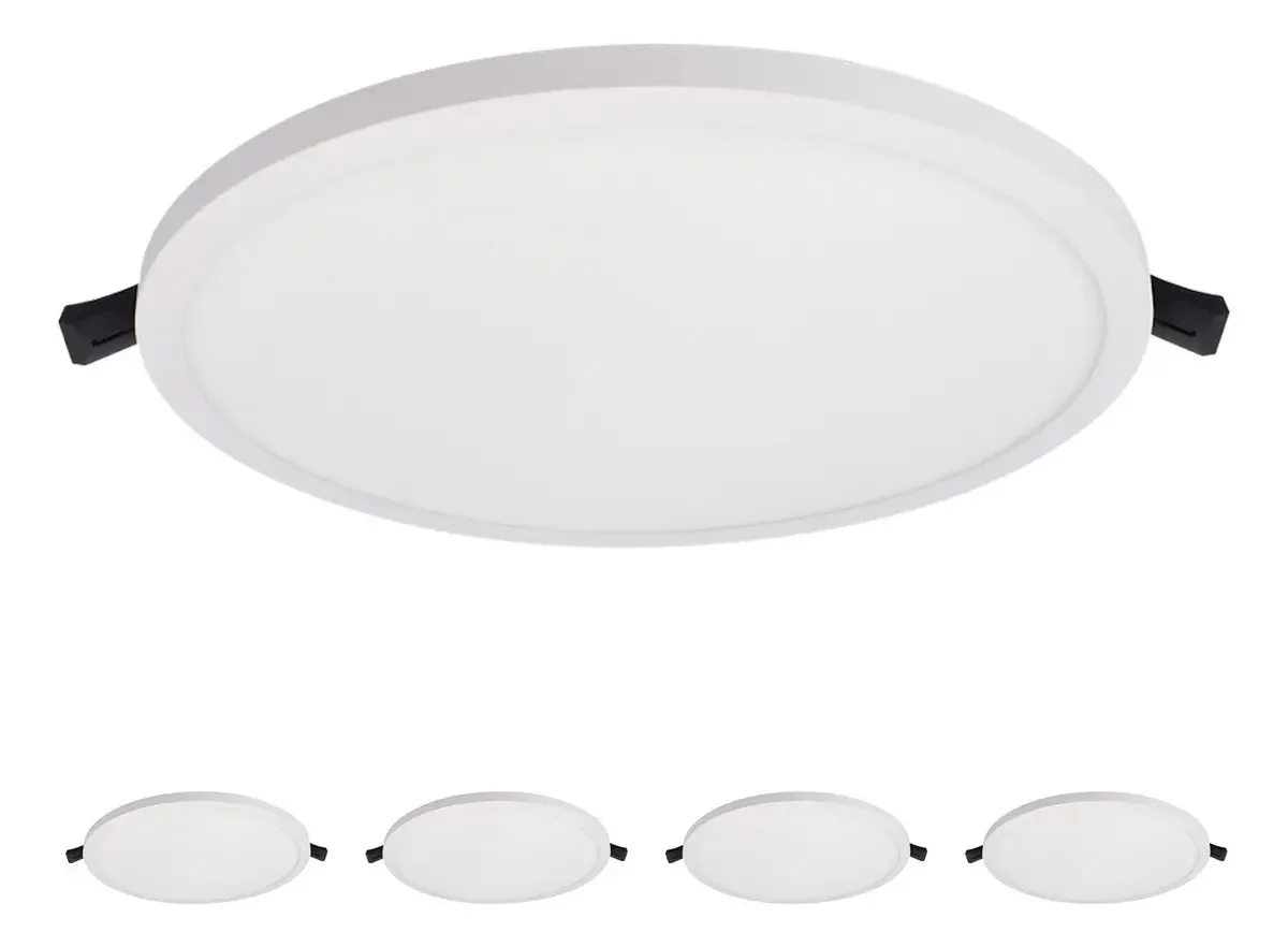 Pacote X4 de lâmpadas de teto LED 18w, 6500k, Estévez, brancas e brancas