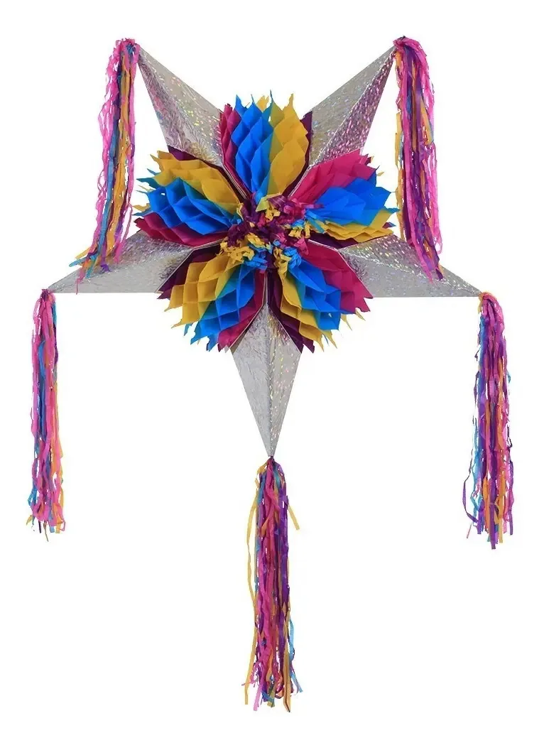 Piñata dobrável de festa com pose pesada, cor de palhaço