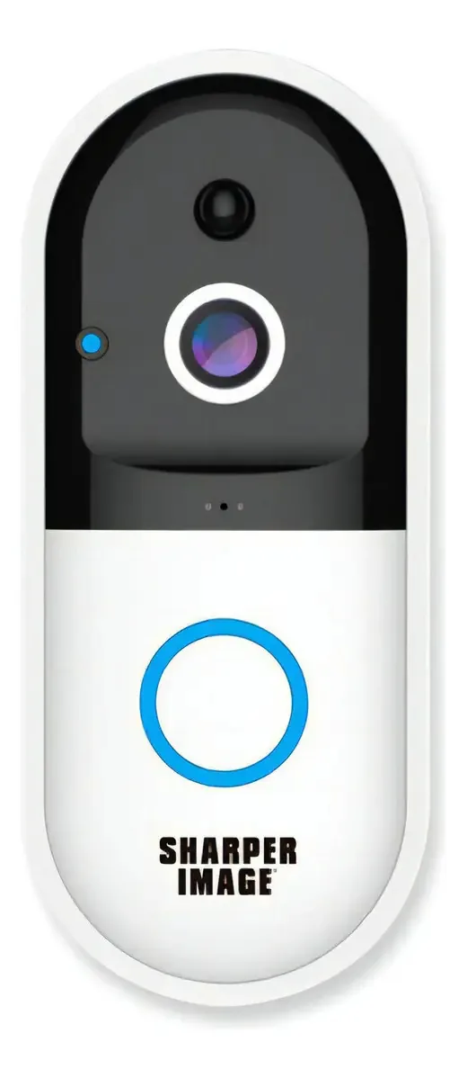 Intercomunicador de vídeo Wi-Fi com bateria recarregável e aplicativo de monitoramento branco