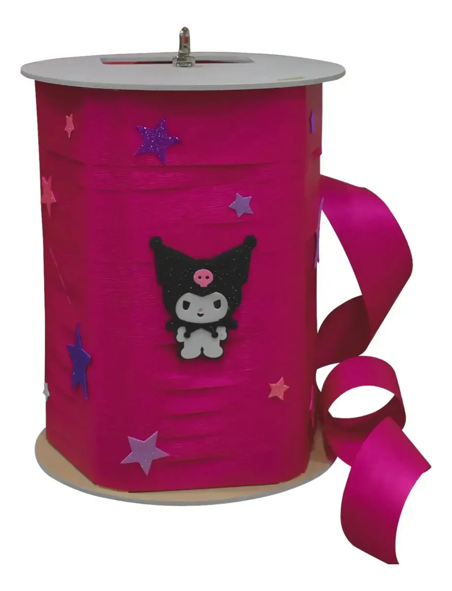 Piñata giratória DECORSAN Piñata 360 da Kuromi Swivel 360 Cor grande Bubble Gum Pink