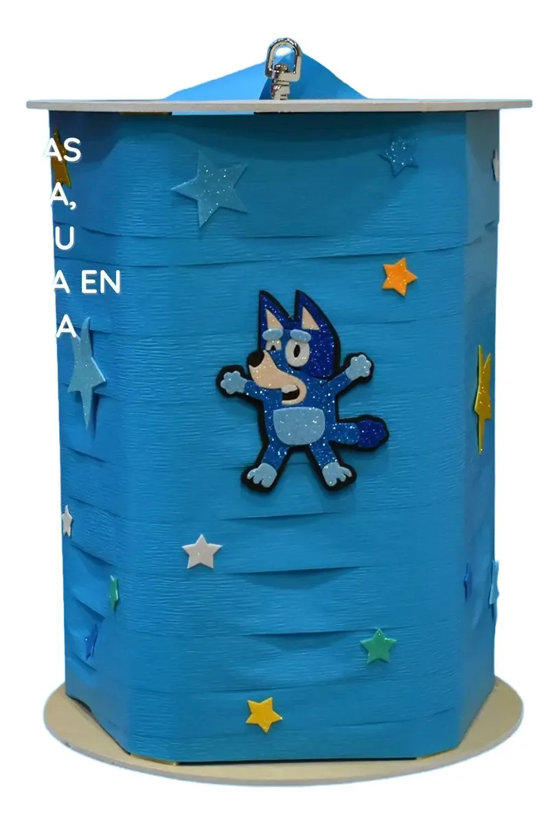 Piñata giratória DECORSAN Piñata 360 da Bluey Large 360 Swivel Piñata cor azul