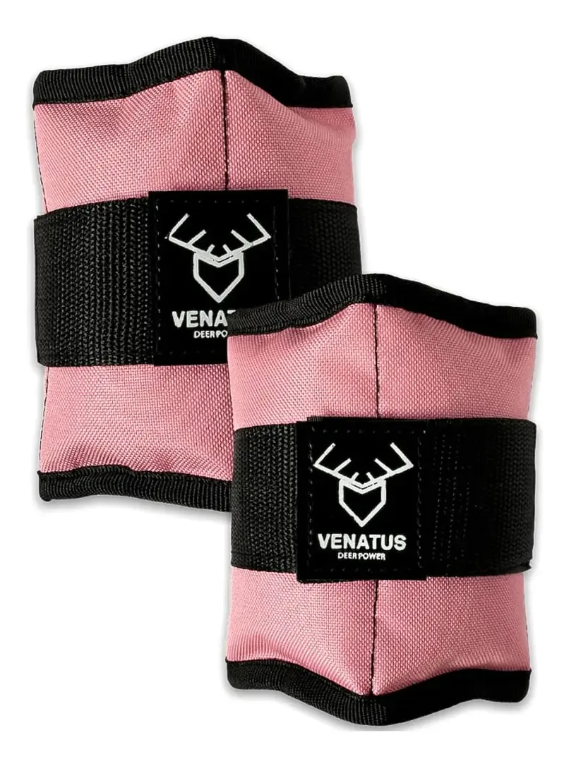 Leggings esportivas de 2 kg, tornozeleiras ajustáveis, rosa