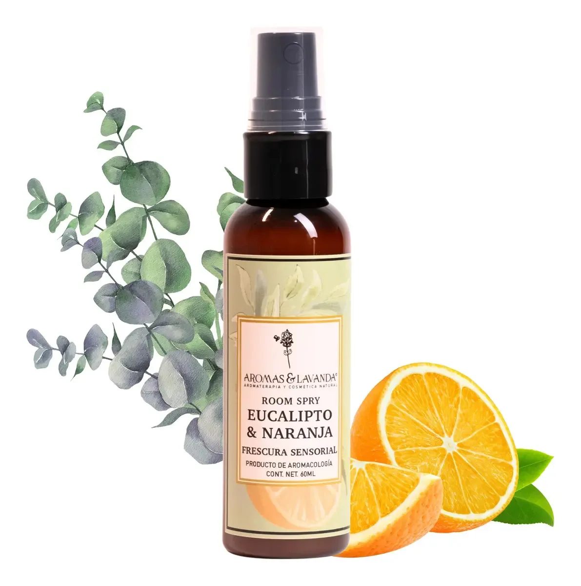 Spray ambiental relaxante, laranja, eucalipto, aromaterapia