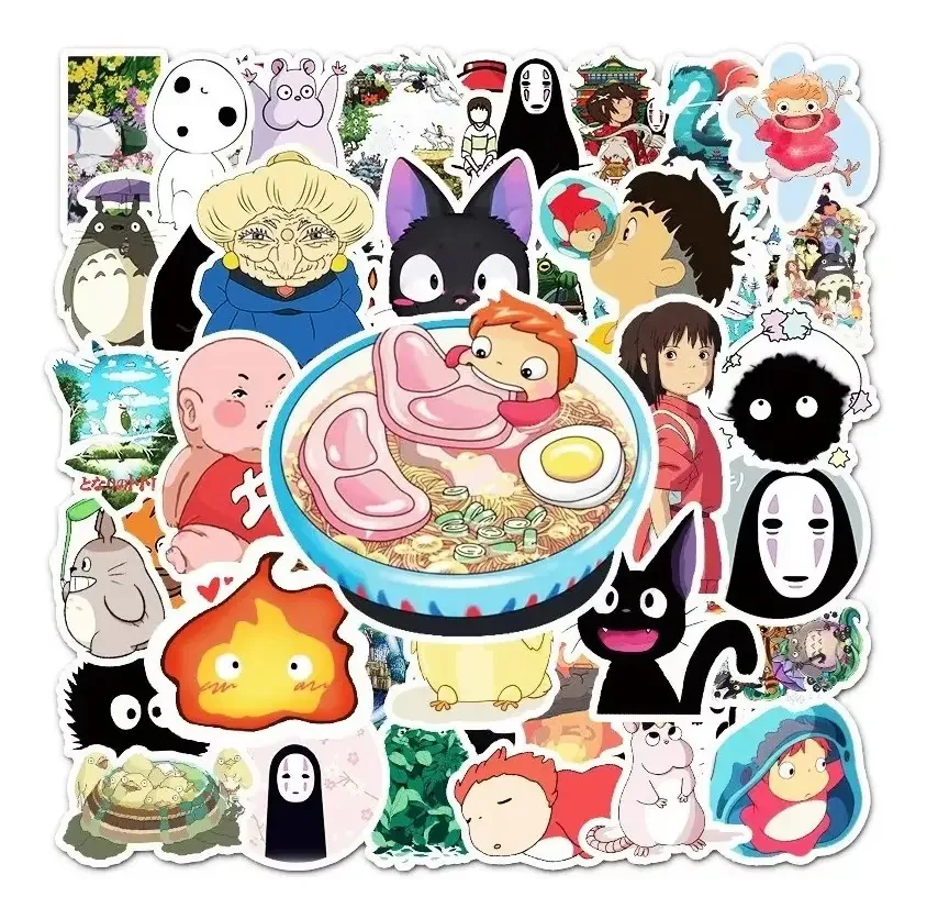 Adesivos e adesivos Totoro Ghibli Ponyo Chihiro Miyazaki