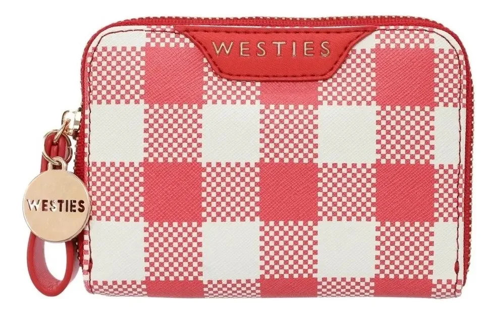 Bolsa feminina Westies HBJosier19we com estampa gráfica vermelha/multicolorida, design de tecido liso