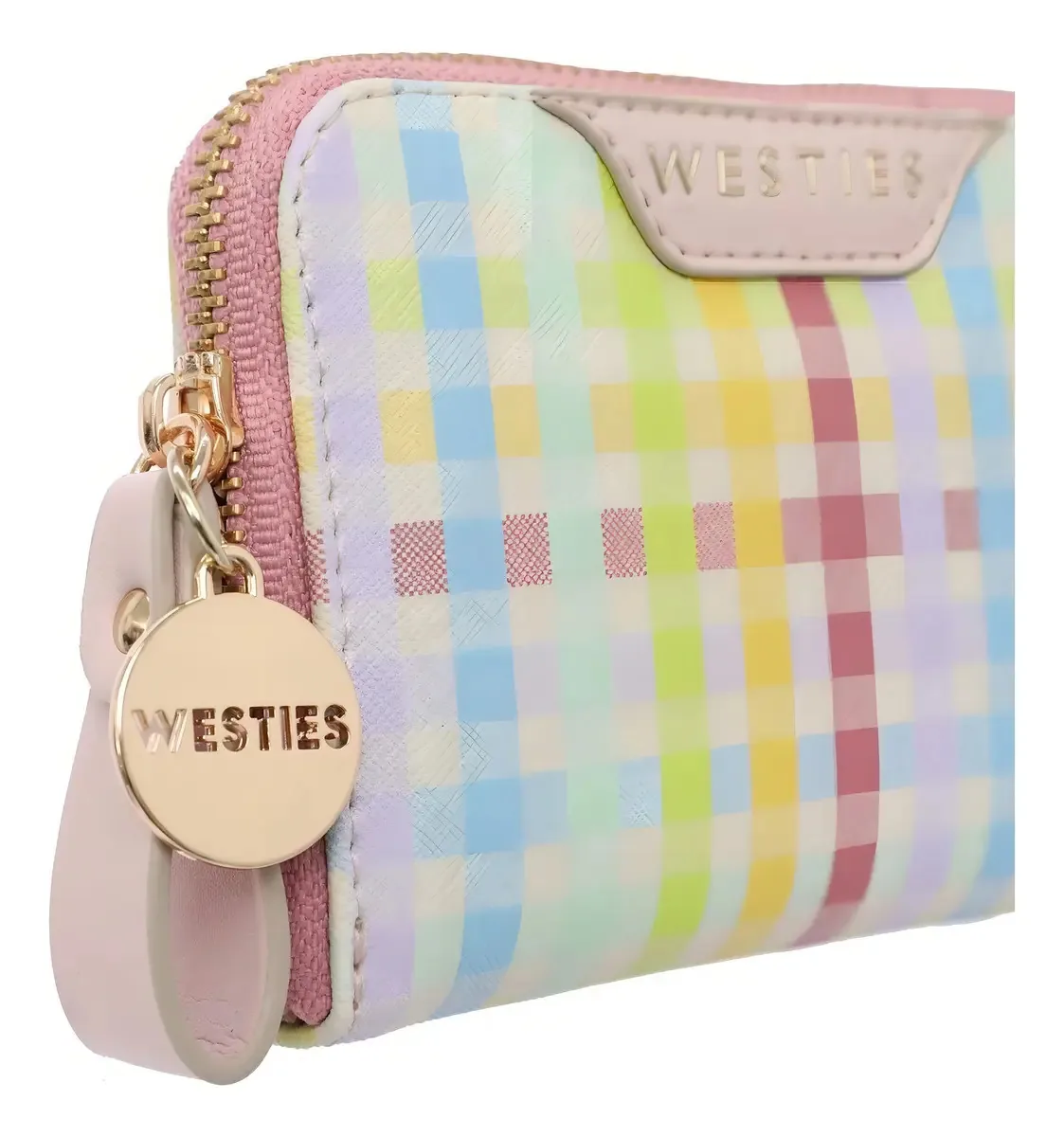 Carteira feminina Westies HBJosier19we, estampa gráfica, multicolorida, design de tecido liso
