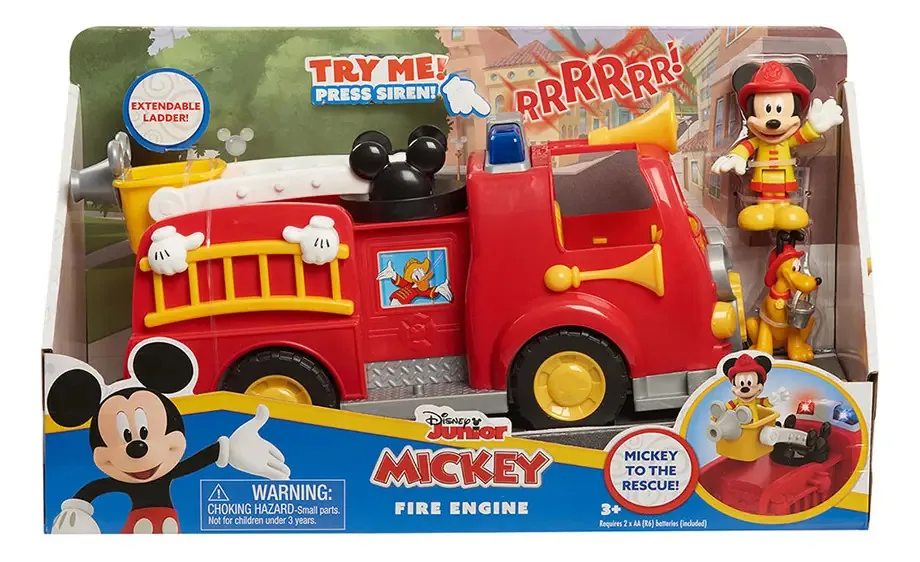 Brinquedo de caminhão de bombeiros Ruz Mickey com boneca