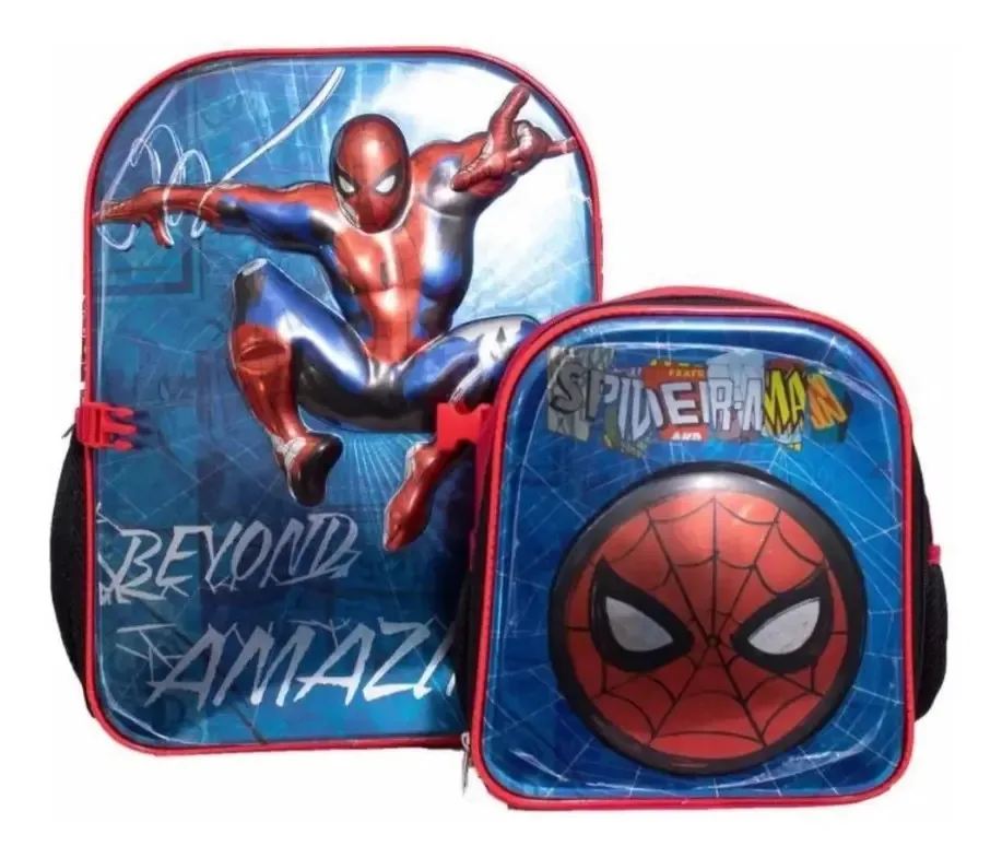 Conjunto de mochilas e lancheiras primárias Ruz Spiderman Marvel