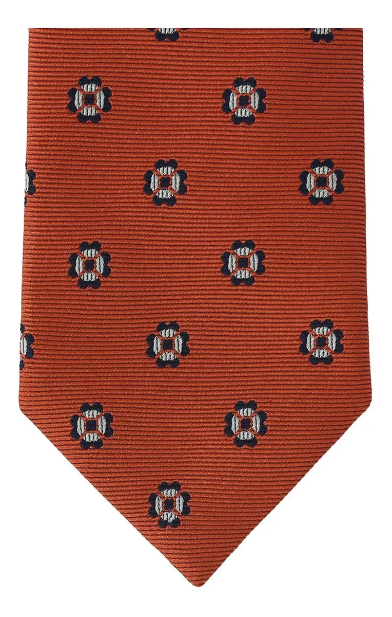Gravata Montenapoleone Floral Scappino Orange