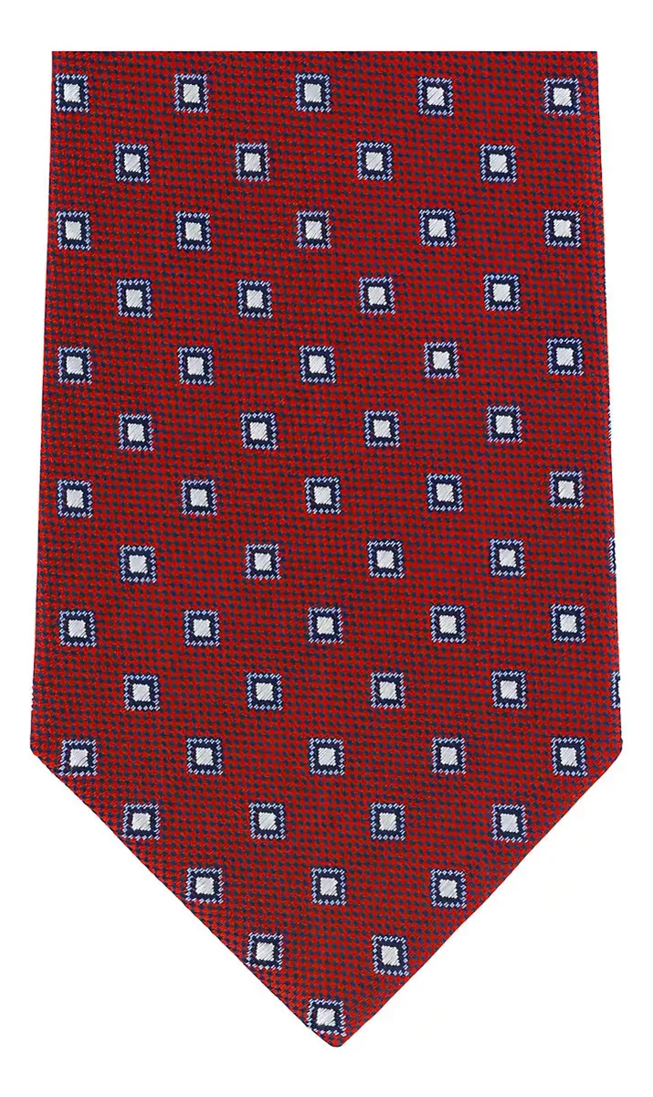 Gravata quadriculada vermelha Scappino Brera Microdesign