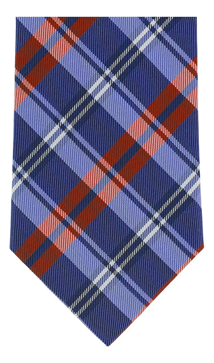 Gravata xadrez azul média Scappino Brera