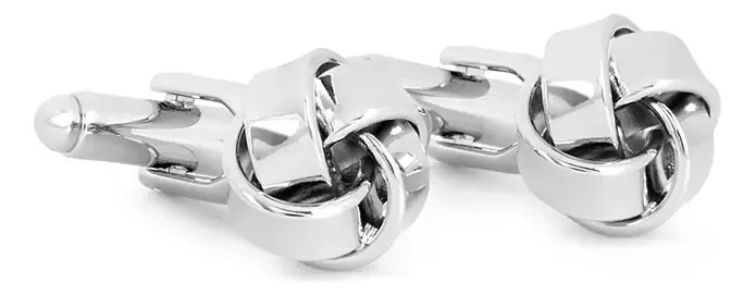 Manguito Scappino Knot para homens 293, cor prata