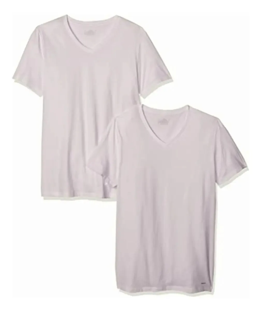 Pacote com 2 camisetas brancas Cv