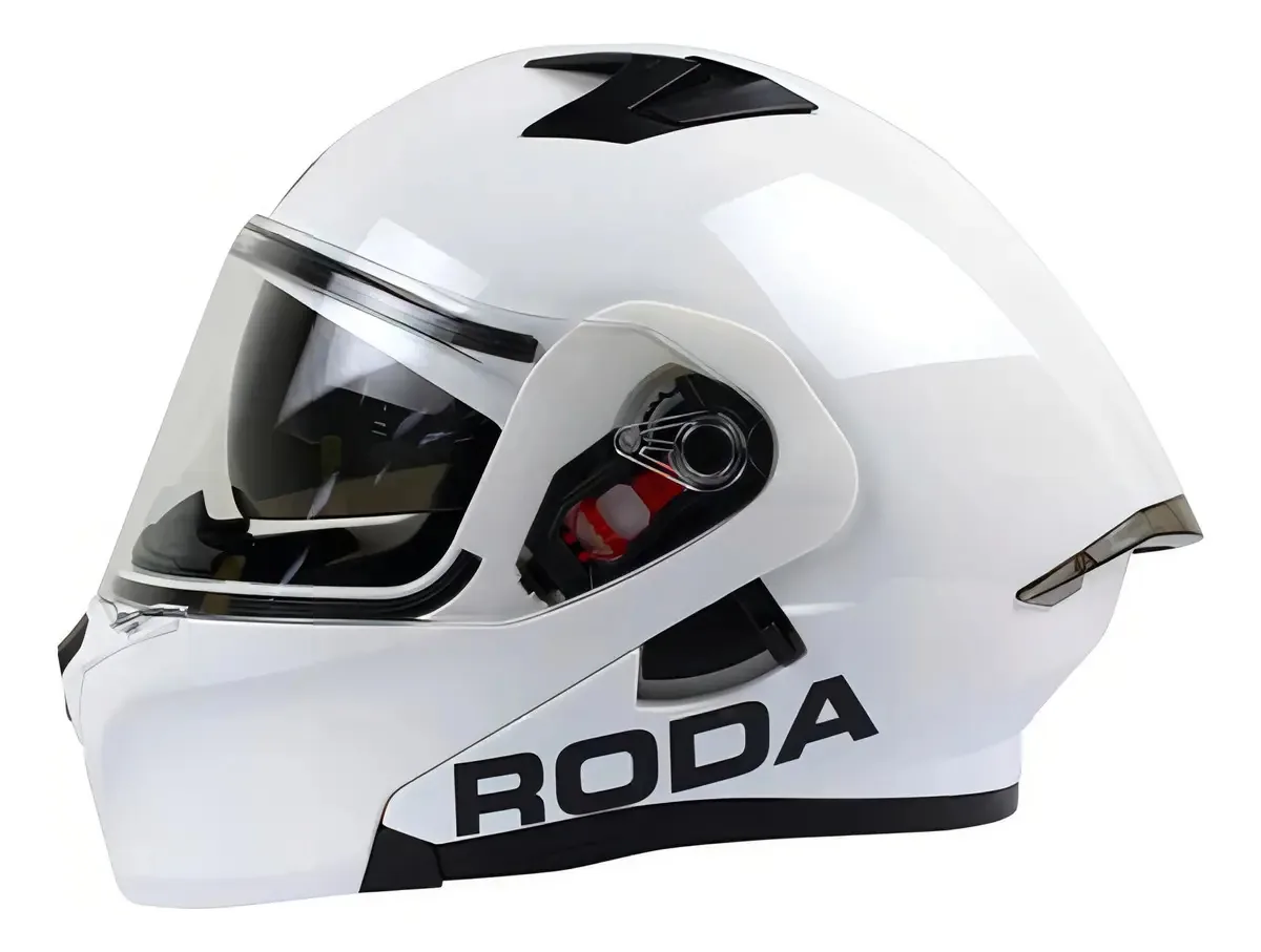 Capacete dobrável branco Roda Rush Svs Capacete tamanho G