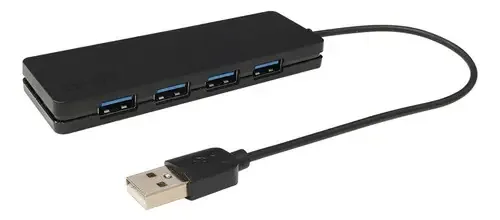 Adaptador USB 2.0 Ghia Hub de 4 portas - preto