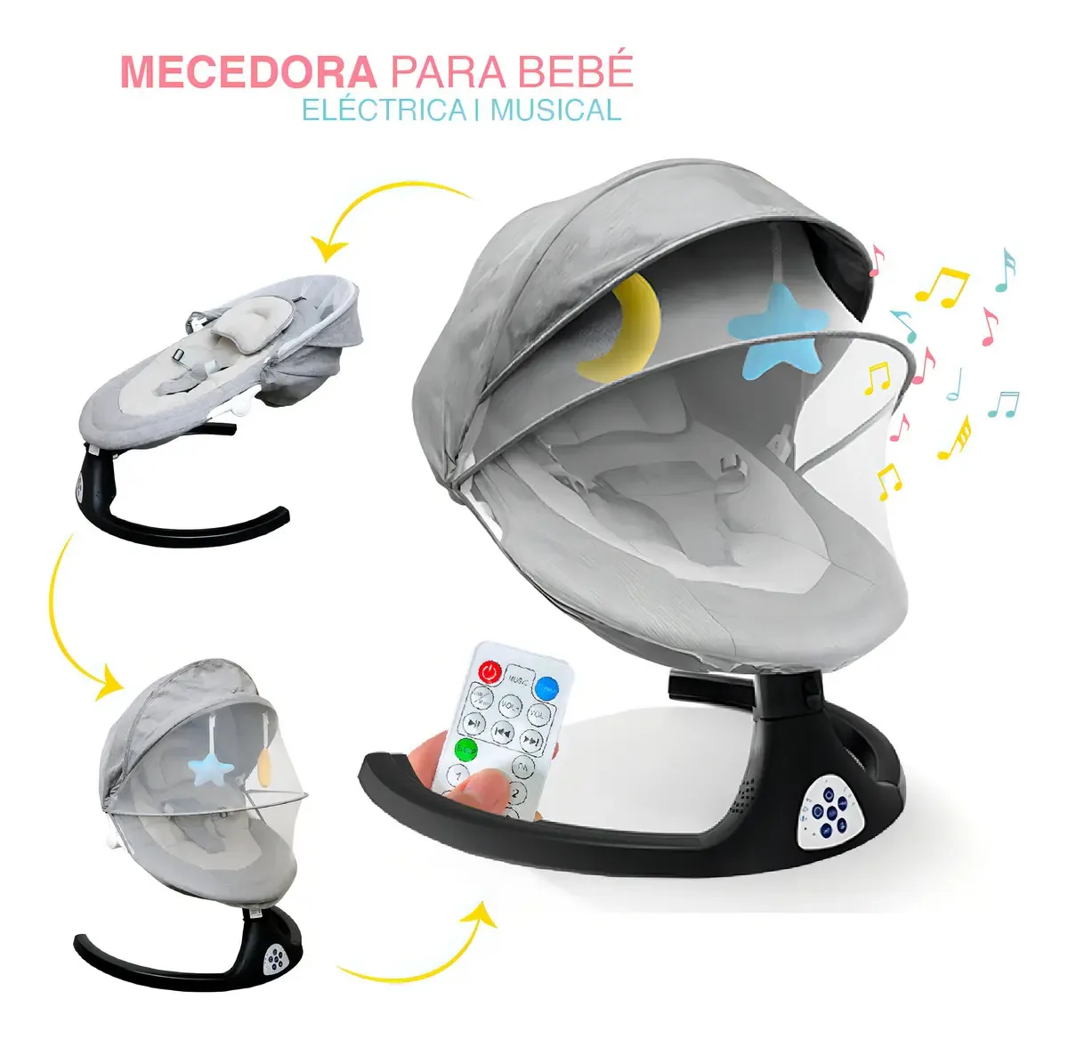 Cadeira de balanço Bouncer Cadeira vibratória elétrica musical Swing