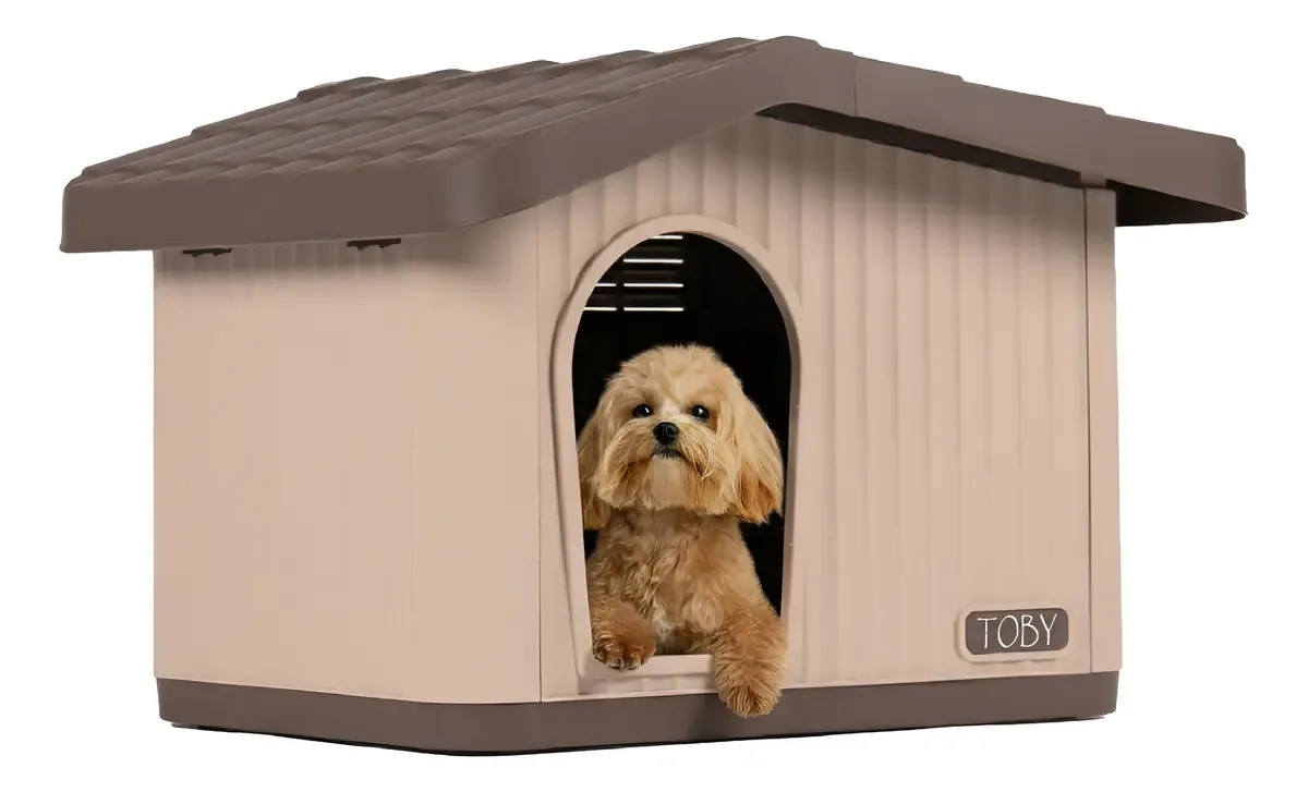 Tapete resistente de raça média Dog House Coffee Color