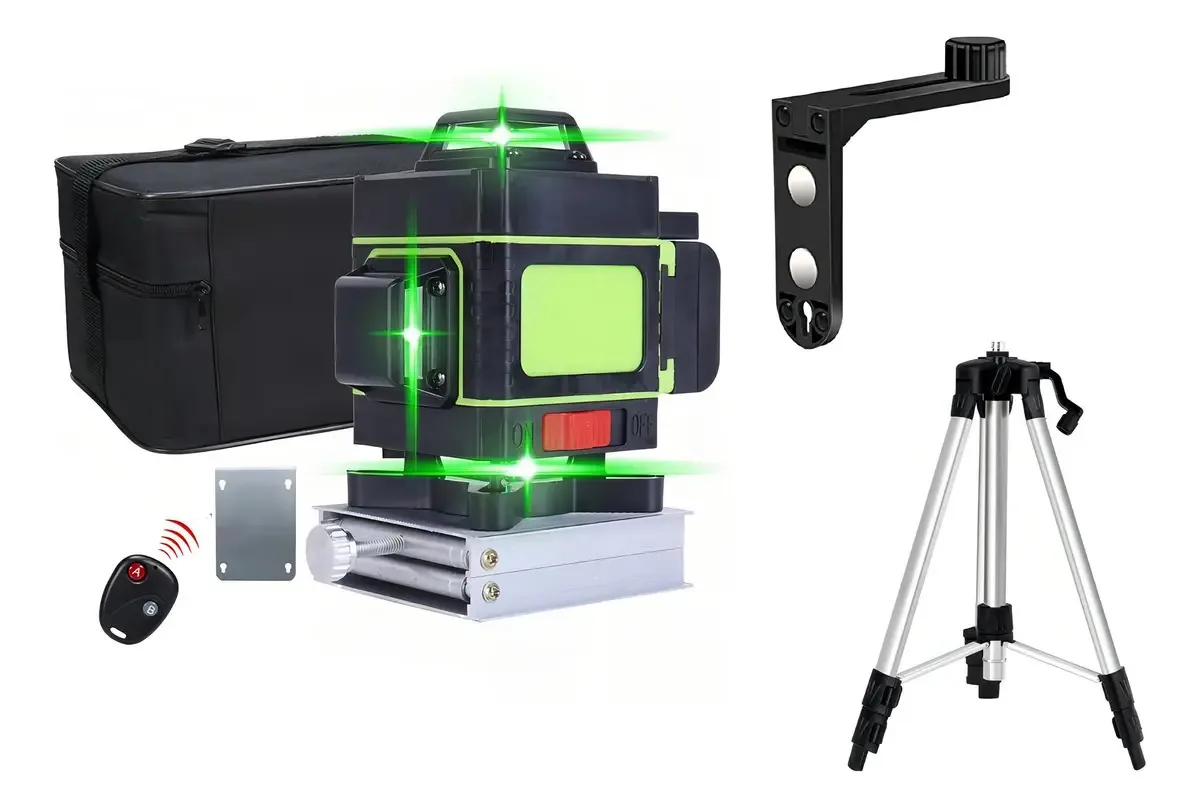 Tripé 360 autonivelante a laser verde de nível 16 de 16 linhas + Accs