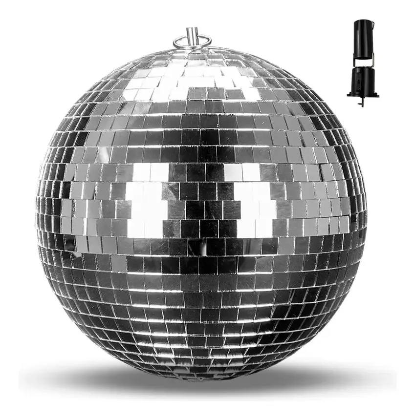 Bola de disco de espelho motorizada Steelpro 30cm