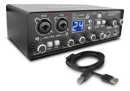 Interface de áudio USB 24dsp Multi Effects Steelpro Black Color